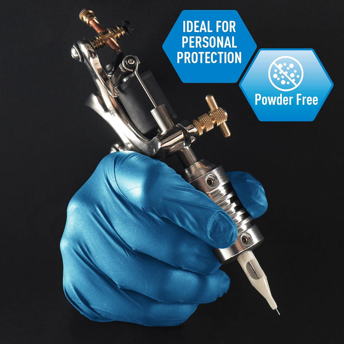 Ultimate Blue/Black Nitrile Gloves | 5 Mil | Powder-Free, Latex-Free, Exam Grade | Medical, Lab, Food Service, Tattoo, Cleaning, Dental, Chemotherapy Compliant – 1,000/Case (10 Boxes of 100)