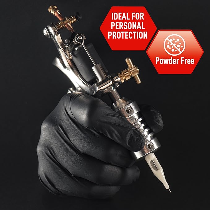 Ultimate Blue/Black Nitrile Gloves | 5 Mil | Powder-Free, Latex-Free, Exam Grade | Medical, Lab, Food Service, Tattoo, Cleaning, Dental, Chemotherapy Compliant – 1,000/Case (10 Boxes of 100)