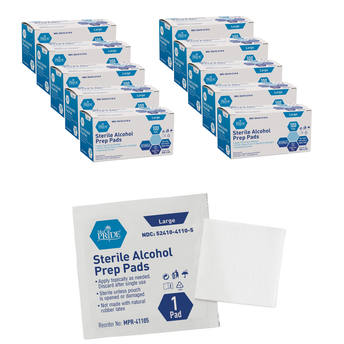 70% Isopropyl Alcohol Prep Pads 1,000 Count
