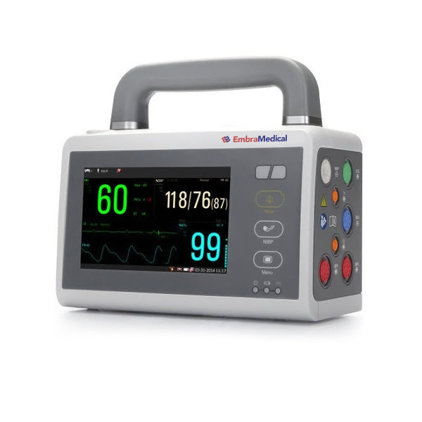 Embra VS20 Compact Patient Monitor — 3-Lead or 12-Lead ECG