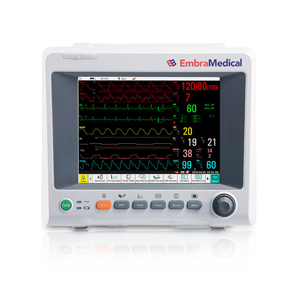Embra VS50 Patient Monitor — ECG, SpO2, NIBP and Temperature