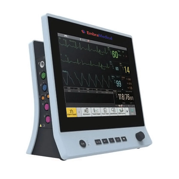 Embra MX12 Patient Monitor — ECG, CO2 and Printer Options