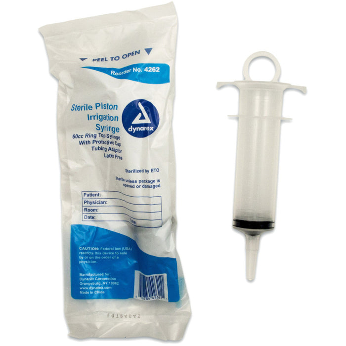 Dynarex 4262 Piston Irrigation Syringe, 60 cc