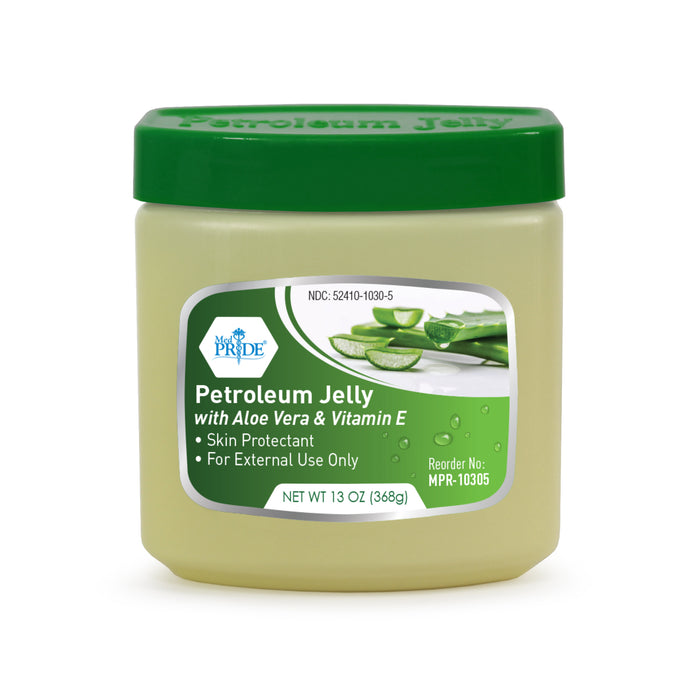 MedPride Petroleum Jelly with Aloe Vera – 13 oz Jars