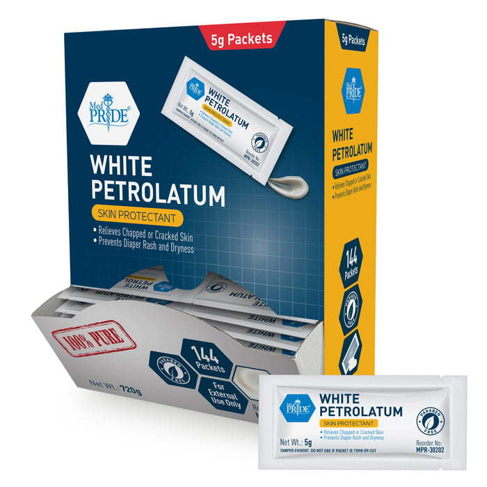 White Petrolatum – 5g Packets, 6 Boxes of 144 (864 Count)
