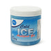 Jar of Cold Ice Analgesic Gel with a white lid on a white background