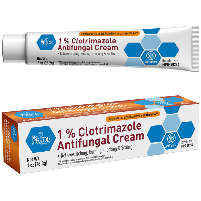 Clotrimazole 1% Antifungal Cream - 1oz. Tubes - Indv. Boxed - (72 Tubes)