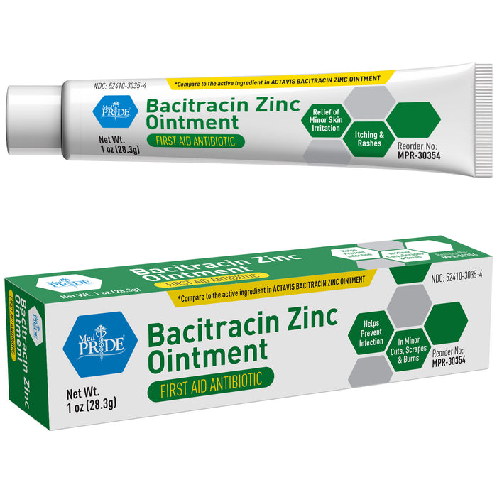 Bacitracin Zinc Ointment – 1 oz Tubes, Individually Boxed (72/Case)
