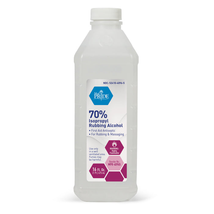 70% Isopropyl Rubbing Alcohol – 16 oz Bottles