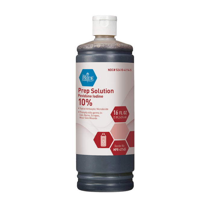 Povidone Iodine Prep Solution 10% – 16 oz Bottles (24/Case)