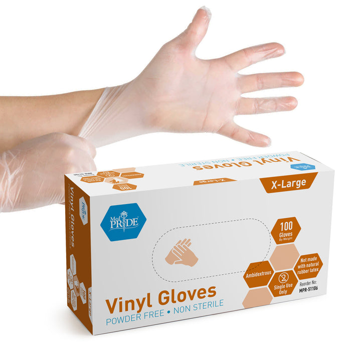 Latex General Purpose Gloves – X-Large, Non-Sterile, Powder Free (10 Boxes of 100, 1,000/Case)