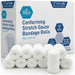 Box of MedPride conforming stretch gauze bandage rolls with multiple rolls in front.