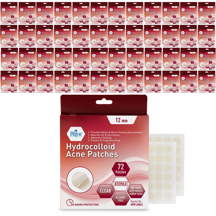 MedPride Hydrocolloid Acne Patches – 12mm Dots – 72 Patches