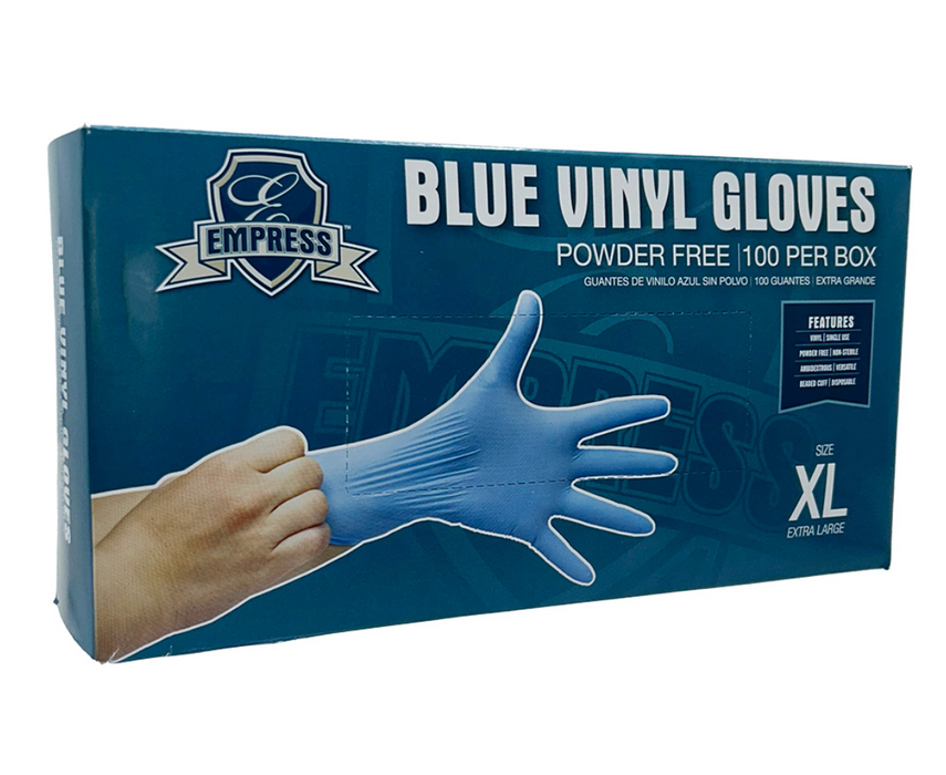 Empress Vinyl Glove Powder Free, Blue (1,000 Count)
