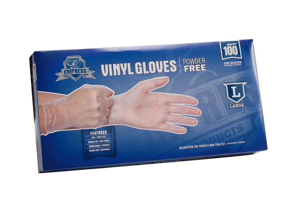 Empress Vinyl Gloves – Powder Free (1,000 Count)