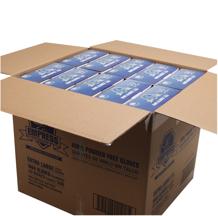 Empress Vinyl Gloves – Powder Free (1,000 Count)