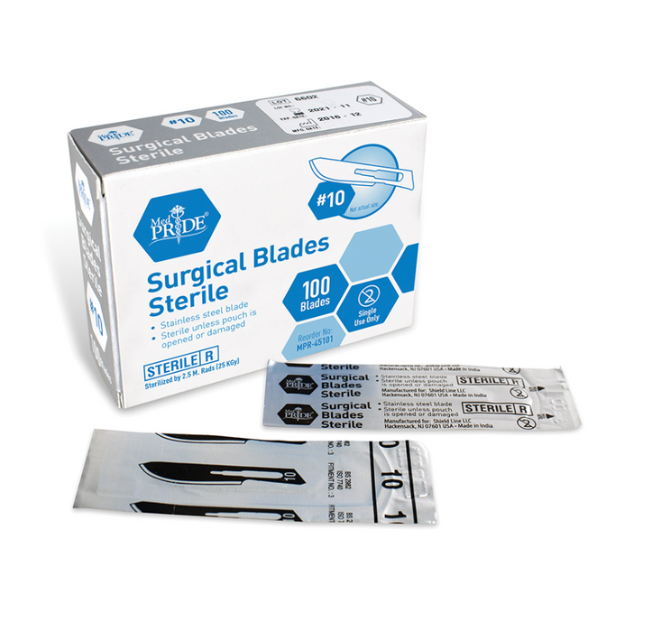 Surgical Blades – Stainless Steel, Sterile, Size #23 (100/Box)