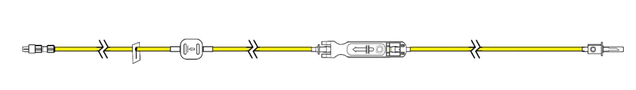 Eitan Sapphire AP214 Epidural Yellow-Marked Microbore Infusion Set 12004-000-0002 – Case of 30