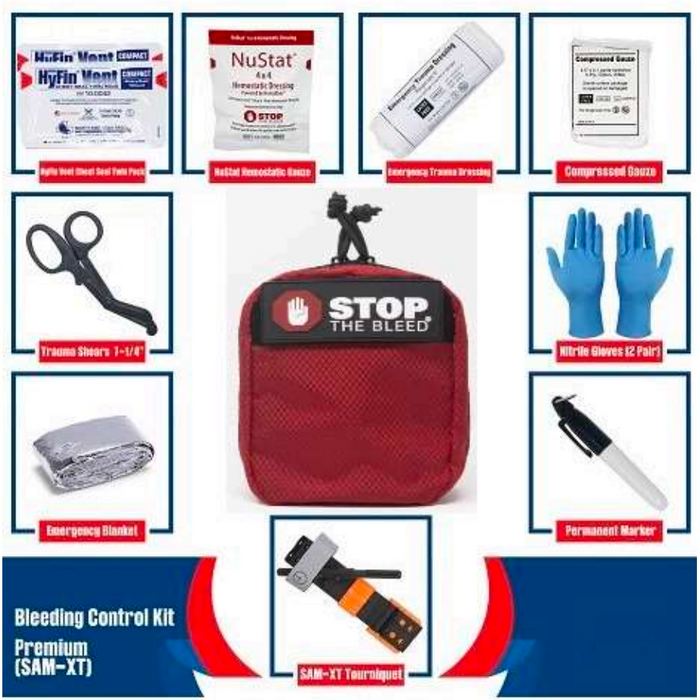 Stop The Bleed Premium SAMXT Kit with QuikClot