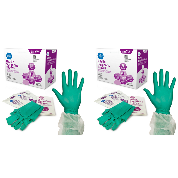 Nitrile Surgeon’s Gloves 5mil – Sterile, Powder Free