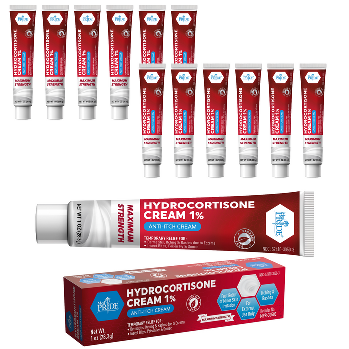 Hydrocortisone Cream 1% – 1 oz Tubes, Individually Boxed