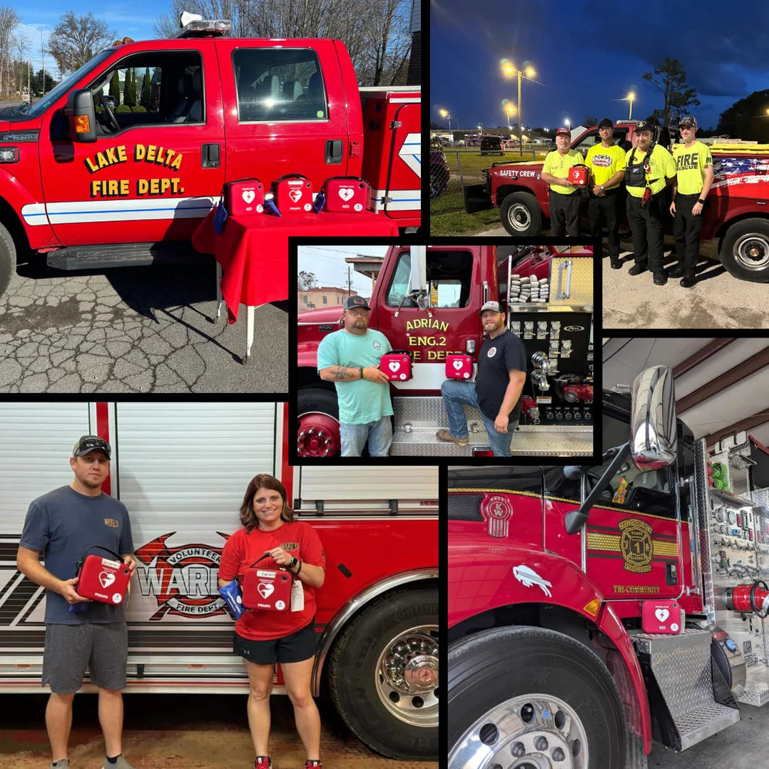 Fire departments supported by Equipment Express with AED equipment